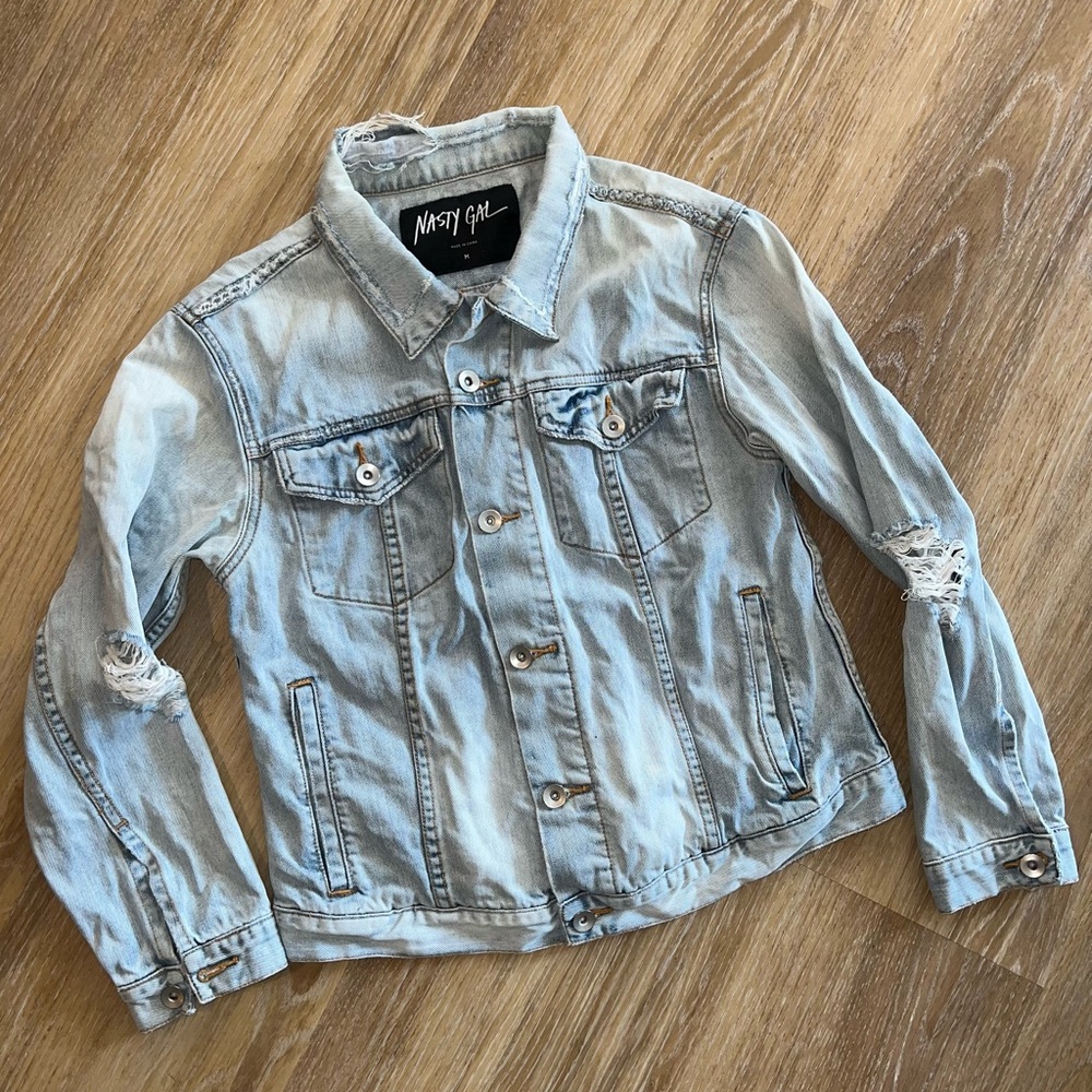 NASTY GAL distressed denim jacket